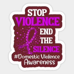 Stop violence end the silence Sticker